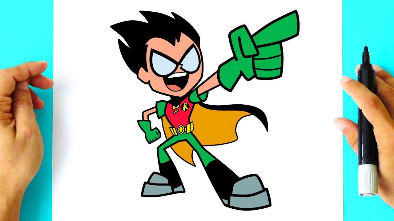 Como DESENHAR o ROBIN - Jovens Titãs em Ação - Como DIBUJAR a ROBIN - Jovenes Titanes en Accion
