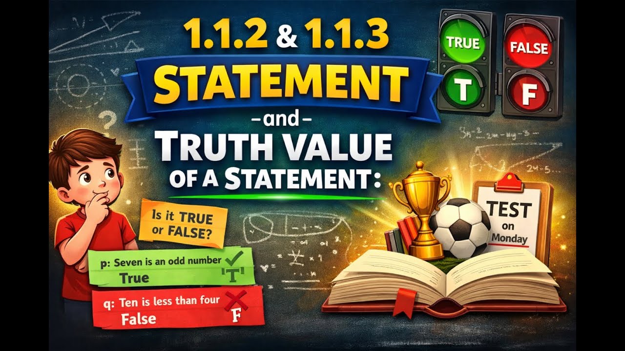 1 2 Mathematical Logic Statement and Truth value of statement in English