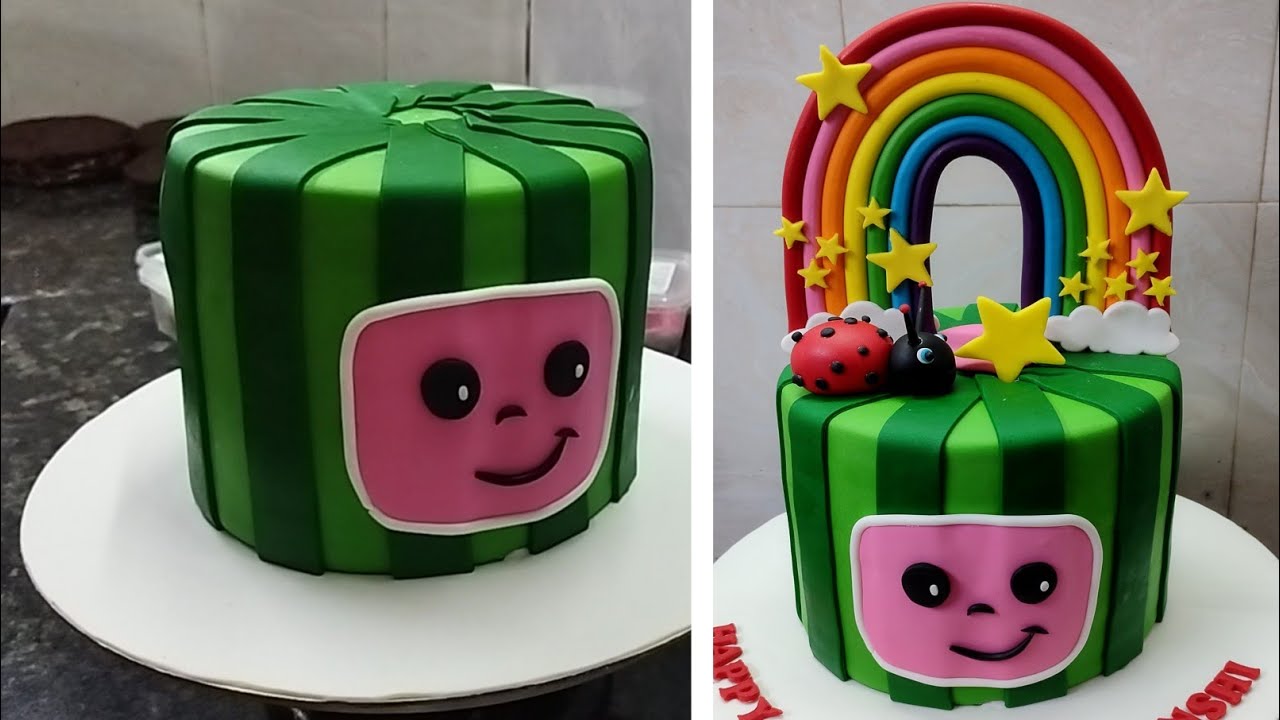 Fondant Cocomelon Cake|Birthday Cocomelon Cake Design