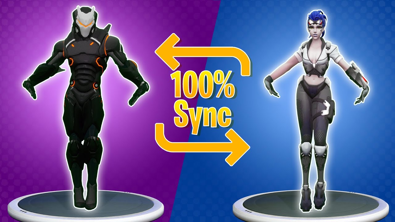 Fortnite Dance but with Overwatch characters. Scenario emote, Orange Justice dance and etc.