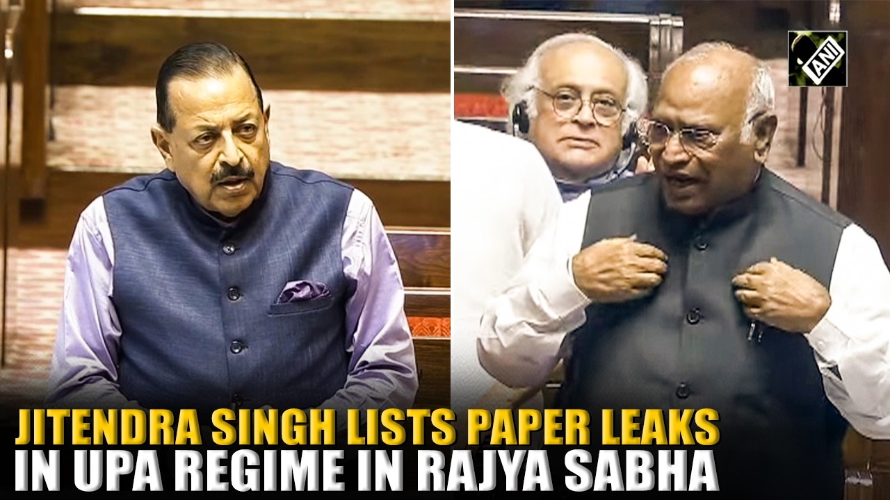 MUST WATCH! Union Minister Jitendra Singh lists paper leaks in UPA regime in Rajya Sabha
