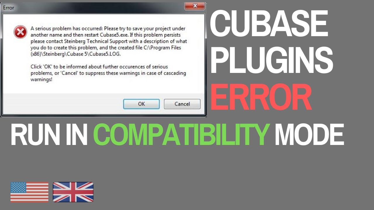 Ошибка плагинов Cubase ИСПРАВЛЕНА!!! - Возникла серьезная проблема: