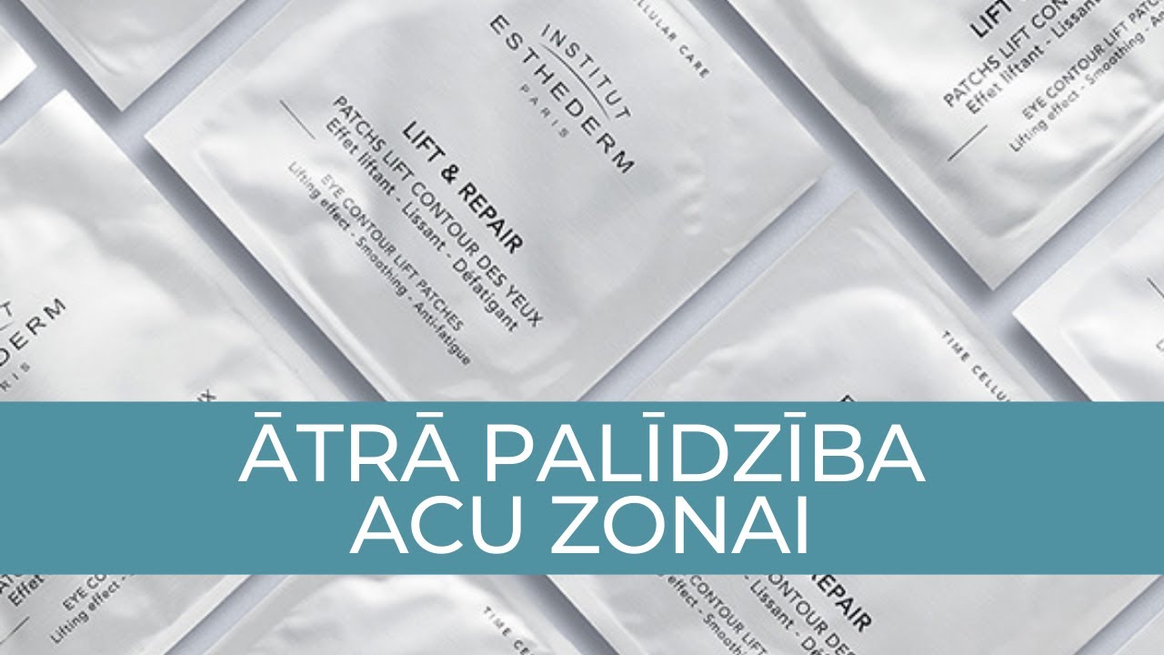 Institut Esthederm Lif&Repair acu plāksnīšu maskas lietošanas pamācība