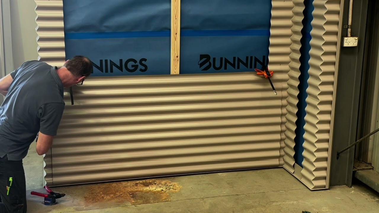 FormFlow Corner Cladding - Installing the first flat sheet