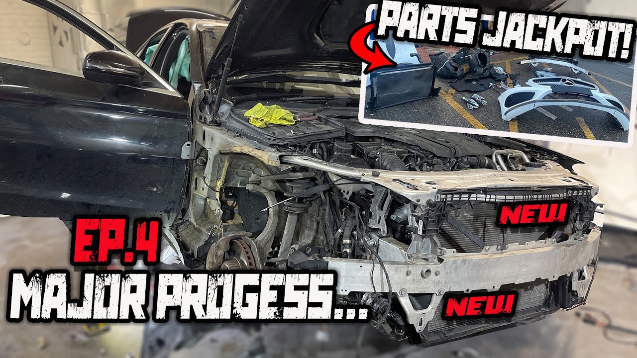 Восстановление разбитого Mercedes w205 c220 C-класса от Copart — ЧАСТЬ 4