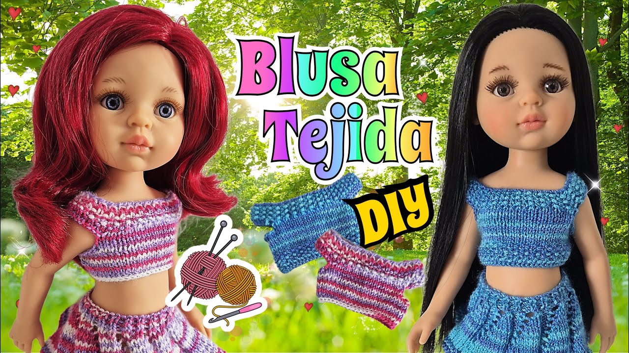 BLUSA para MUÑECA Paola Reina 💙 TUTORIAL Paso a Paso 🧶