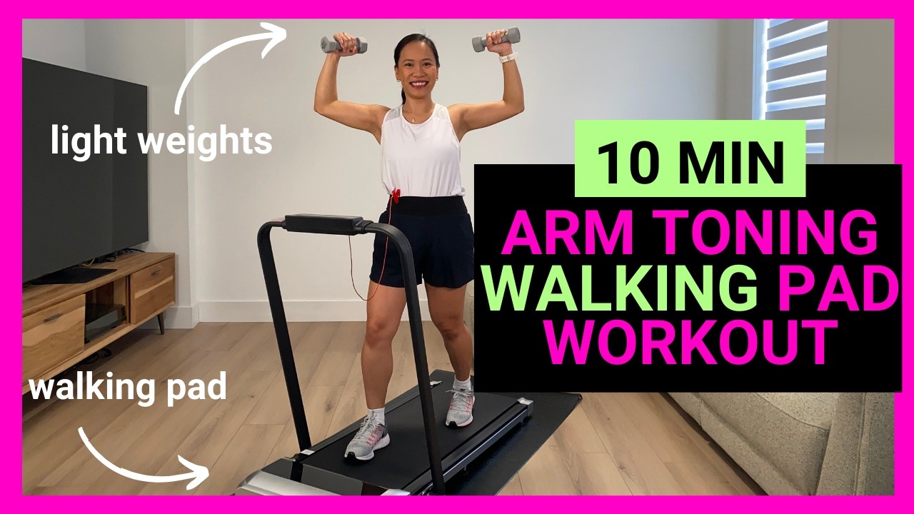 10-Min Walking Pad Workout with Light Weights | Tone Your Arms & Get Your Steps In!