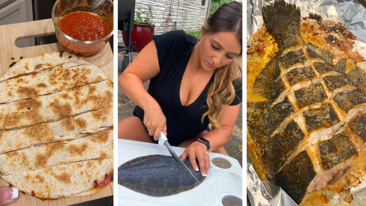 LOW CARB Day of Eating Vlog | Pizza Dipping Sticks, and Preparing and Cooking a Flounder