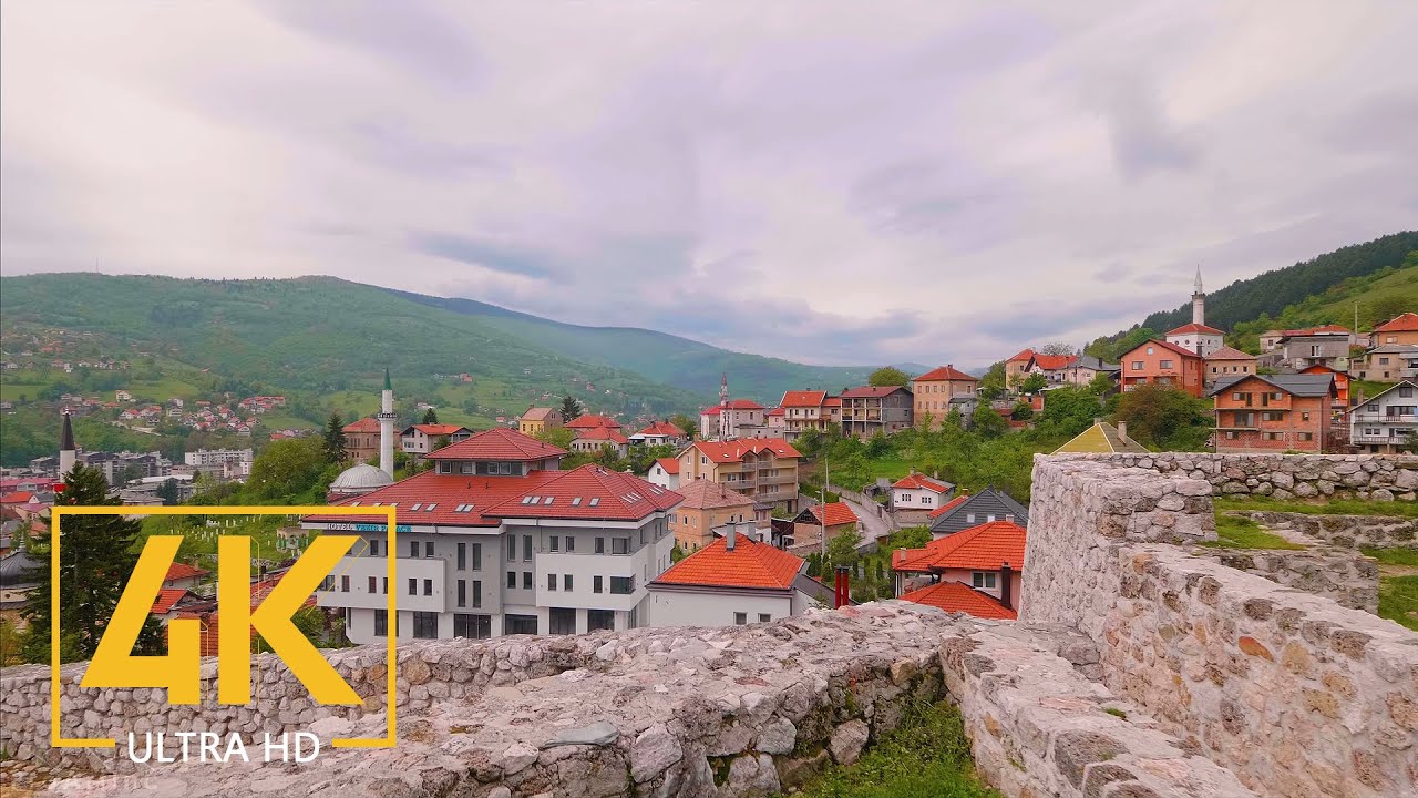 4K Virtual Walking Tour with City Sounds - Scenic Travnik, Bosnia and Herzegovina - City Walks