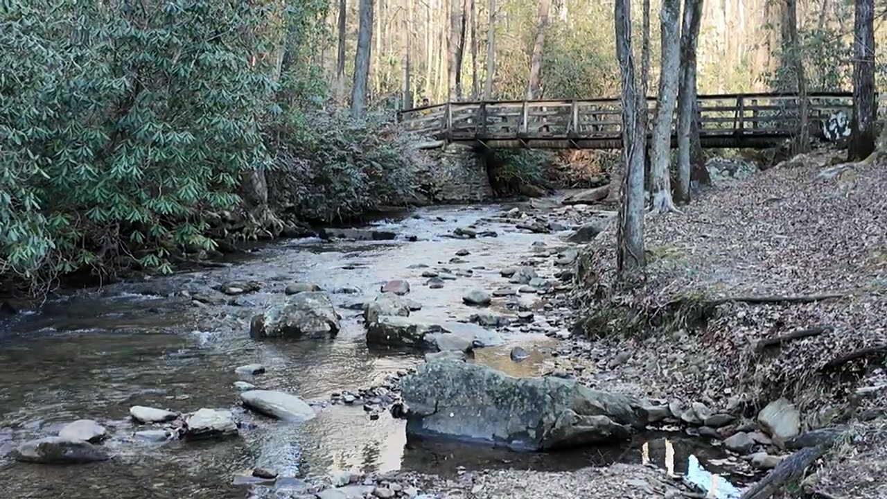 The SOUNDS of a Mountain Stream and the Cold Crisp Air. DeSoto Falls Recreation Area Oh The Sounds