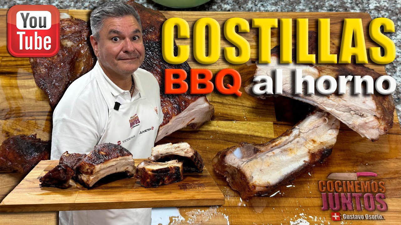 Como hacer COSTILLAS EN SALSA BBQ AL HORNO ✅💯