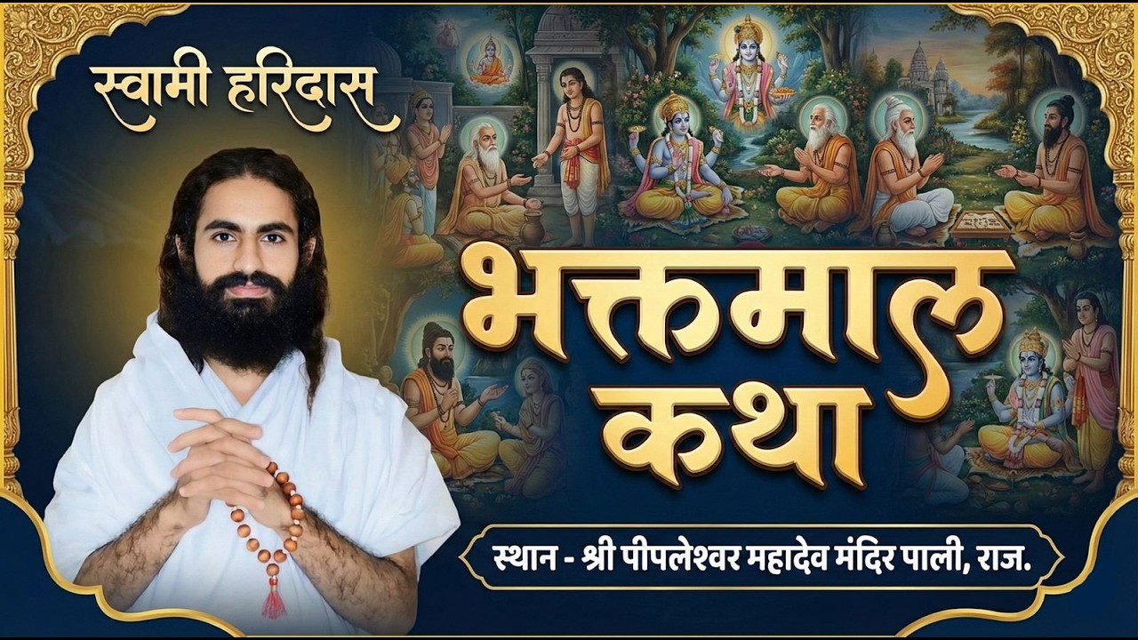 🔴 LiVE Day- 4 भक्तमाल कथा ॥ हरिदास जी महाराज ॥ श्री पीपलेश्वर महादेव मंदिर सेवा समिति  पाली राज.