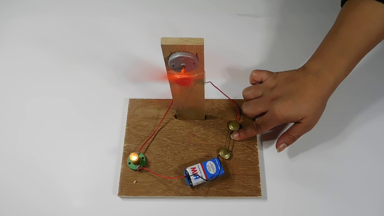 Windmill with battery circuit with LED bulb and fan circuit