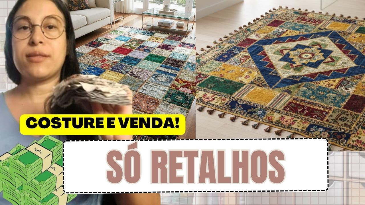Truque Para Costurar TAPETES de RETALHOS - Quadrados e Triângulos