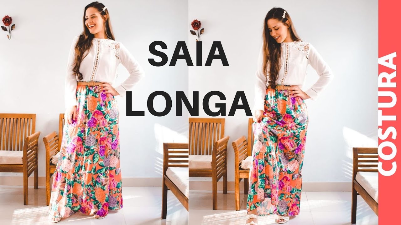 COMO FAZER SAIA LONGA 3 MARIAS MUITO FÁCIL | ELLEN BORGES