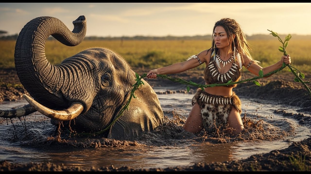 Life MilLife Million Years Ago: Trapped Elephant Saved by Brave Prehistoric Girl