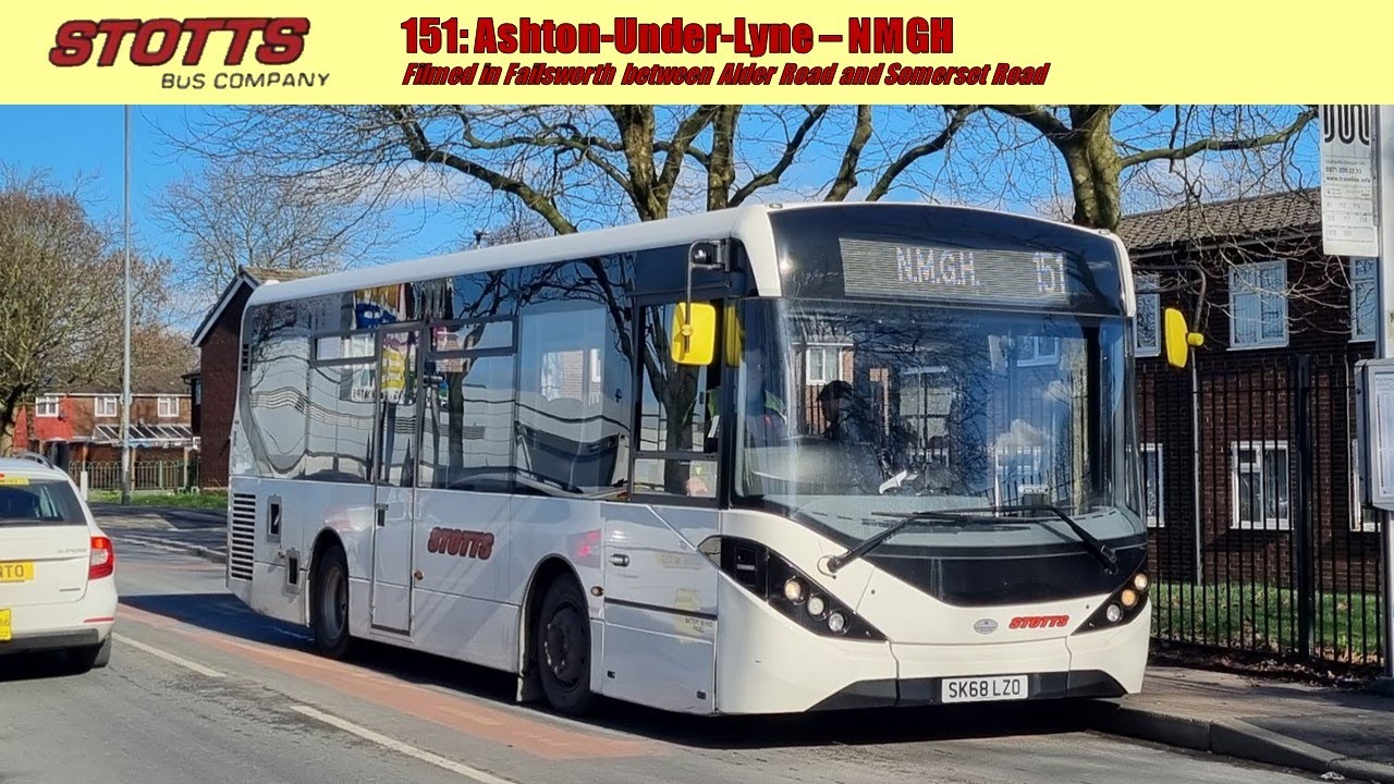 Stotts Buses 151 service in Failsworth between Alder Road and Sometset Road