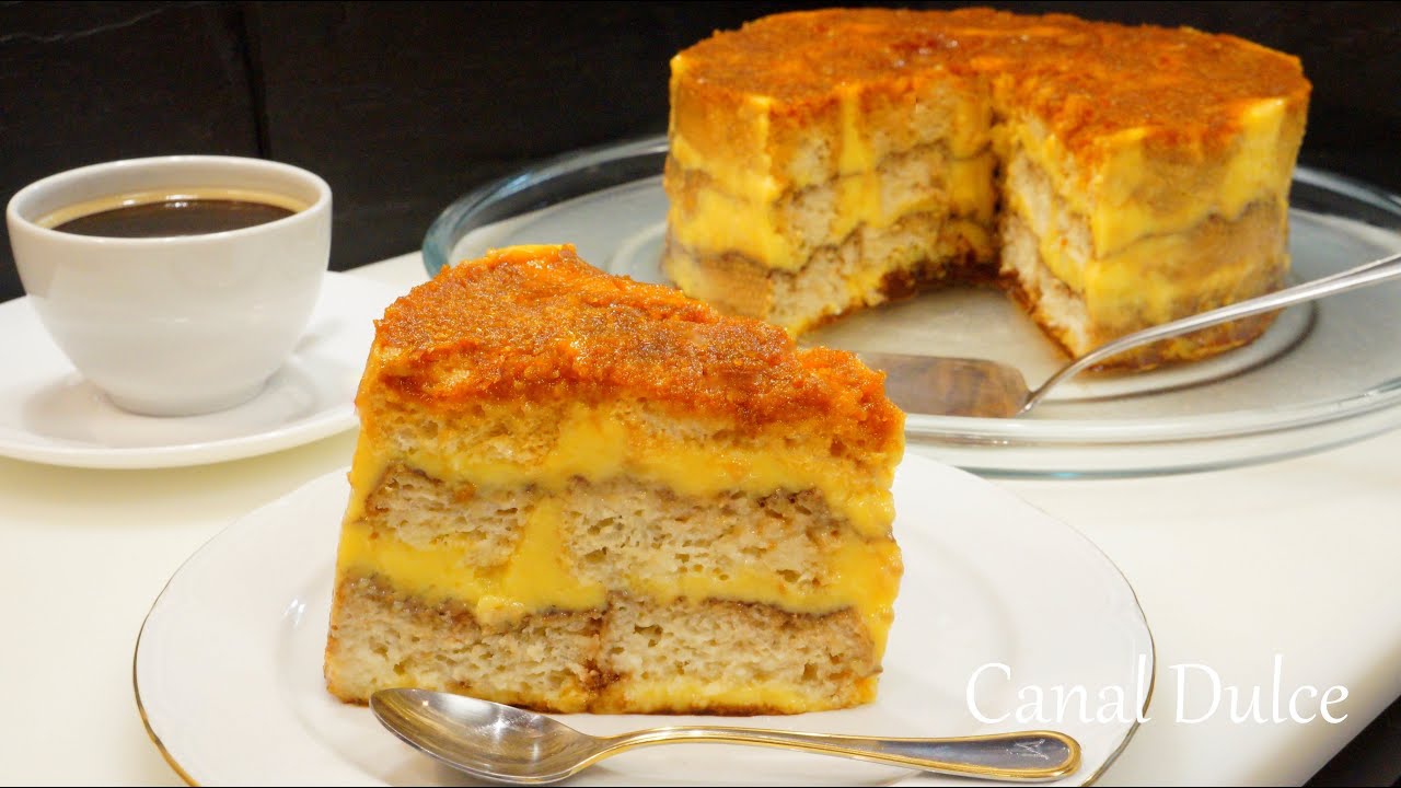 TARTA DE PAN CUANDO LA PRUEBES TE VA A ENCANTAR RECETA FÁCIL RÁPIDA Y SIN HORNO