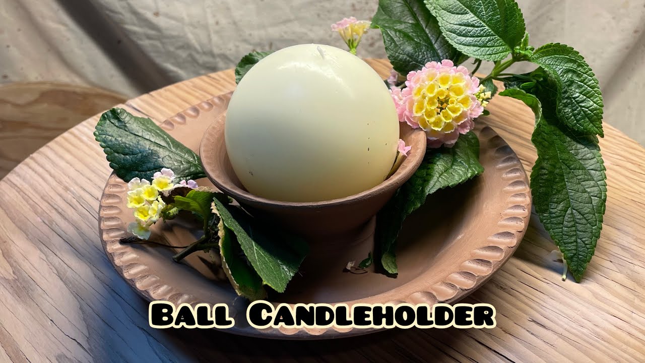 Pottery: Ball Candleholder/Centrepiece