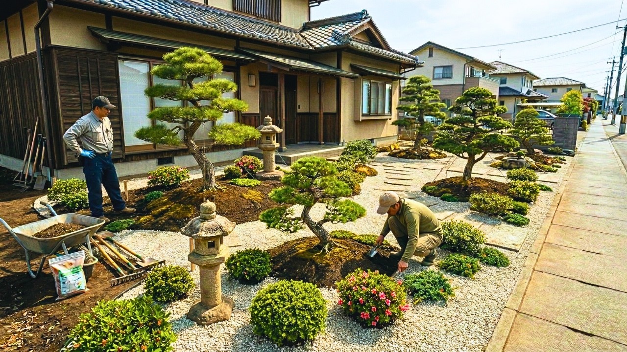 Niwaki Style Japanese Garden Builds: Timelapse Transformations