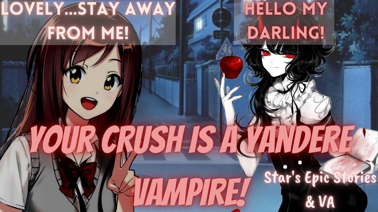 [ASMR] Your crush is a yandere vampire! [F4M] [Kisses] [Thriller] [Halloween special]