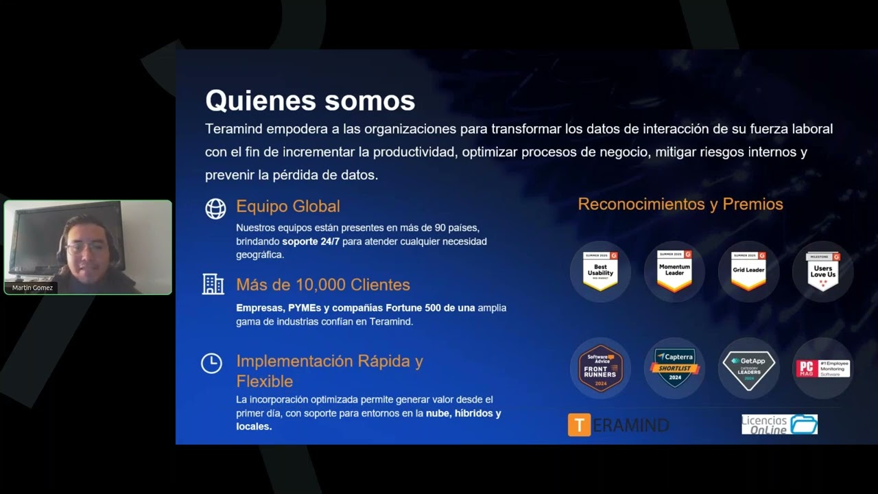 Productividad y Gestión de Riesgo Interno con Teramind