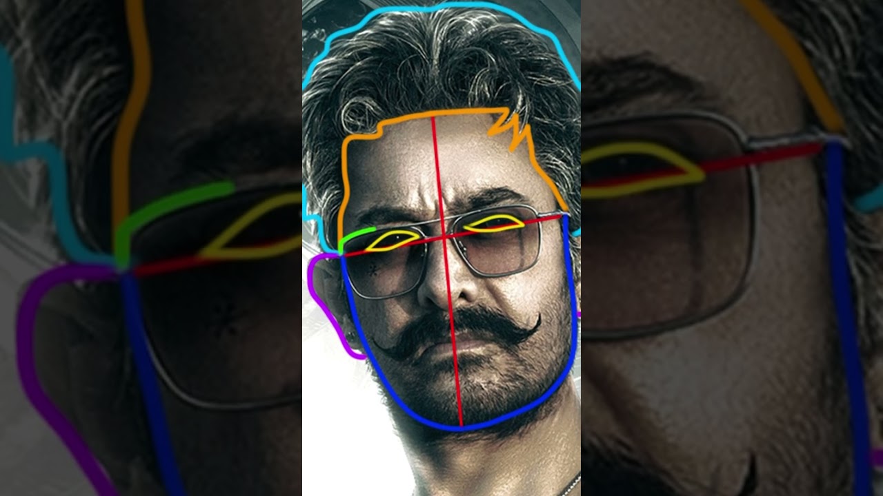 How to draw Aamir Khan as Dahaa from Coolie 💥 #shorts #aamirkhan #coolie #dahaa
