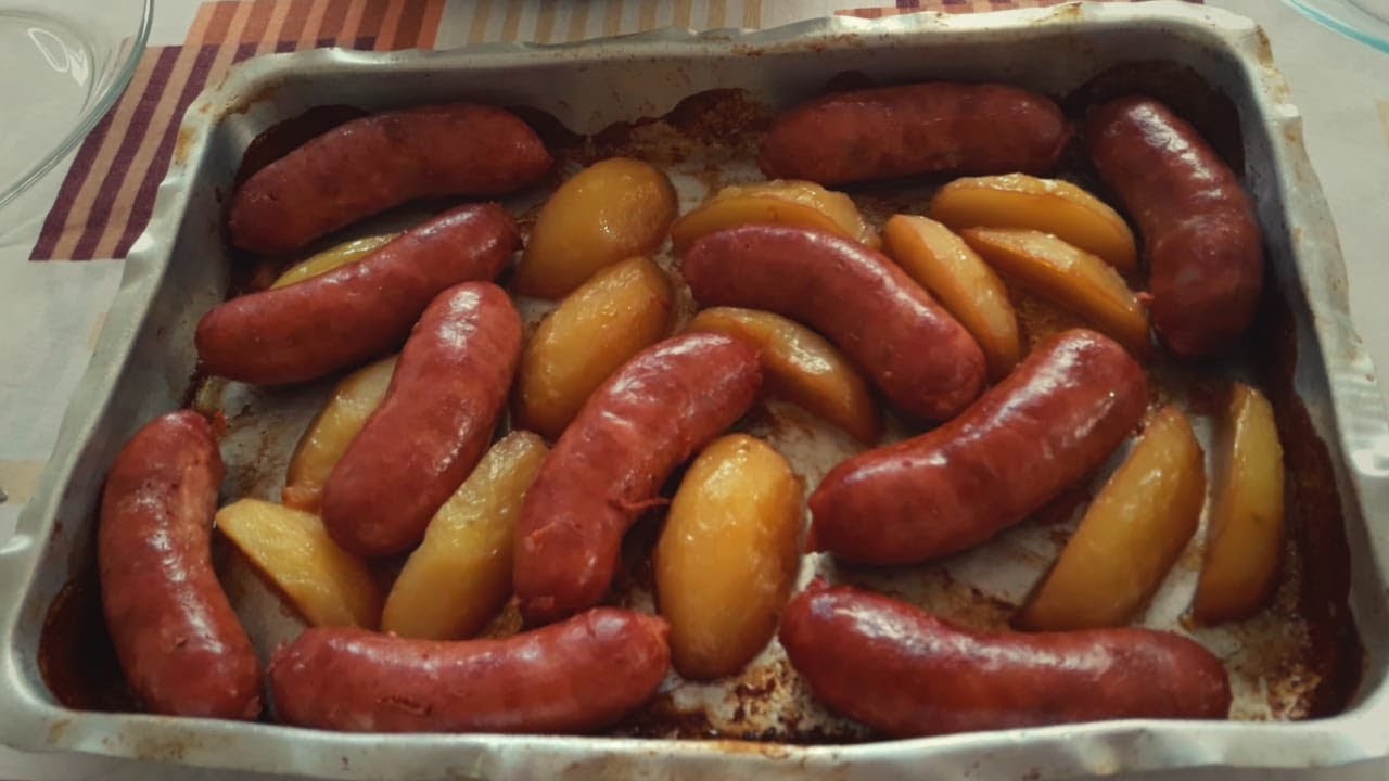 LINGUIÇA ASSADA NO FORNO bem fácil #ednamachado #linguicaassadanoforno #receitafacil