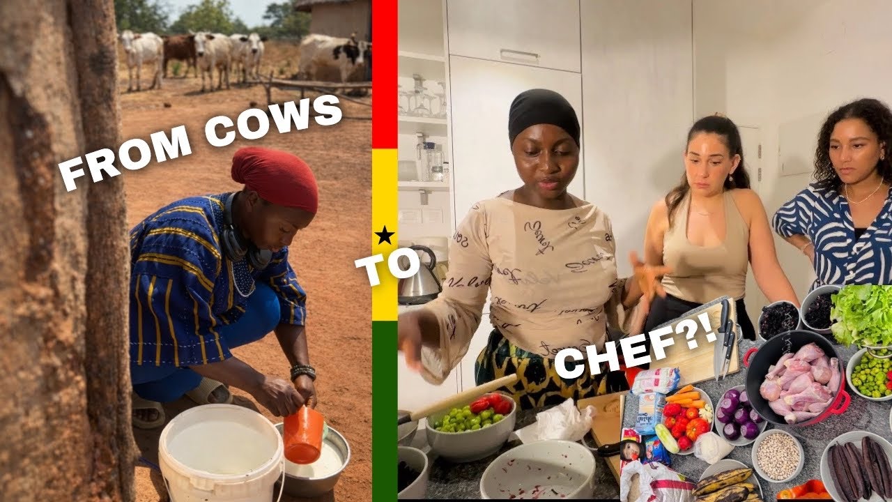Кулинарная культура Ганы 🇬🇭 | Доение коров в Тамале + проведение кулинарного мастер-класса для ту...