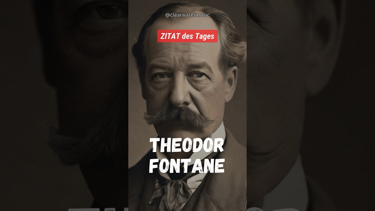 Zitat des Tages - Theodor Fontane #zitatdestages #zitate #theodorfontane
