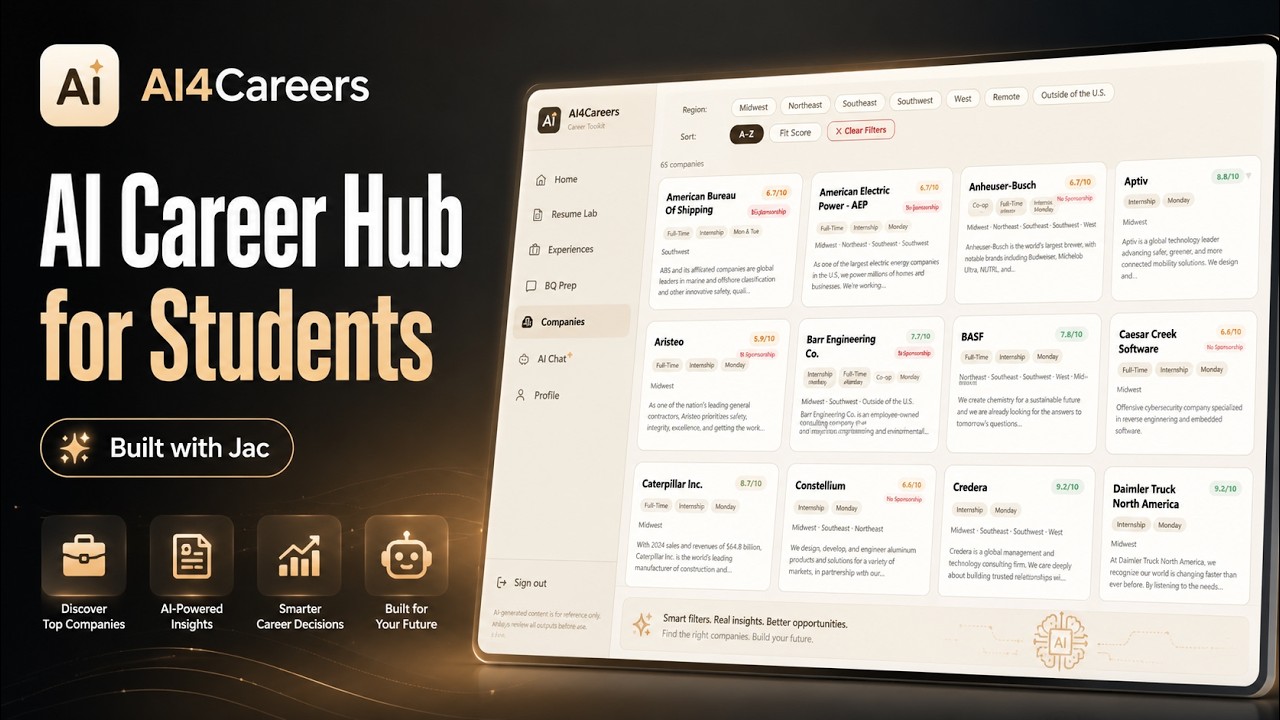 AI4Careers - AI Career Hub for Students - Built with Jac | EECS 449