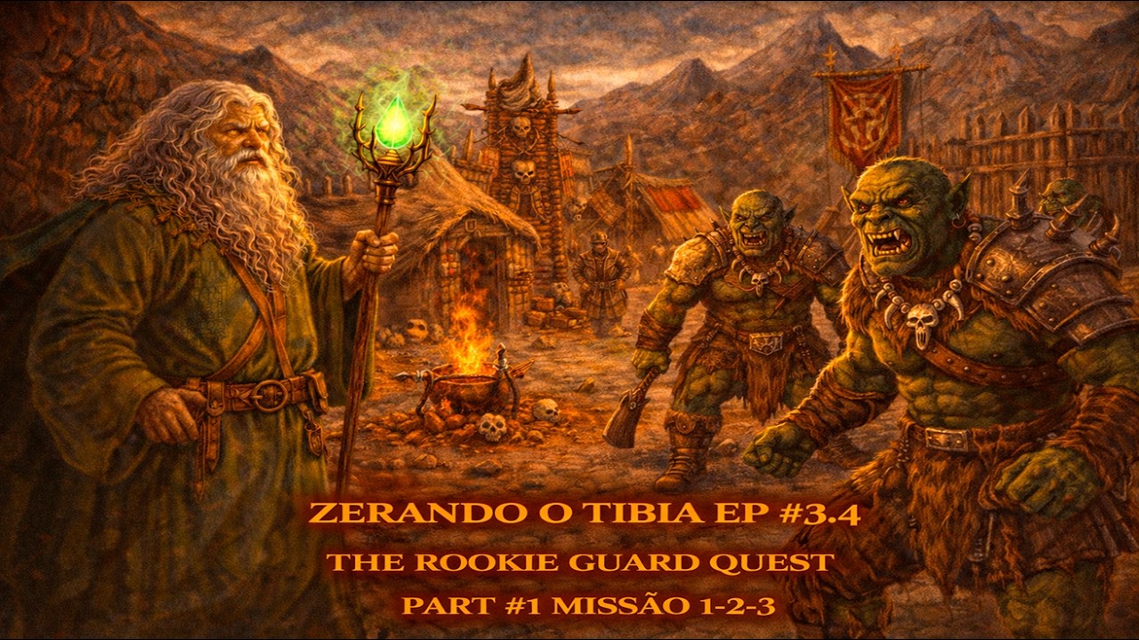 ZERANDO O TIBIA EP #3.4 | The Rookie Guard Quest - PART #2 MISSÃO 4-5-6-7