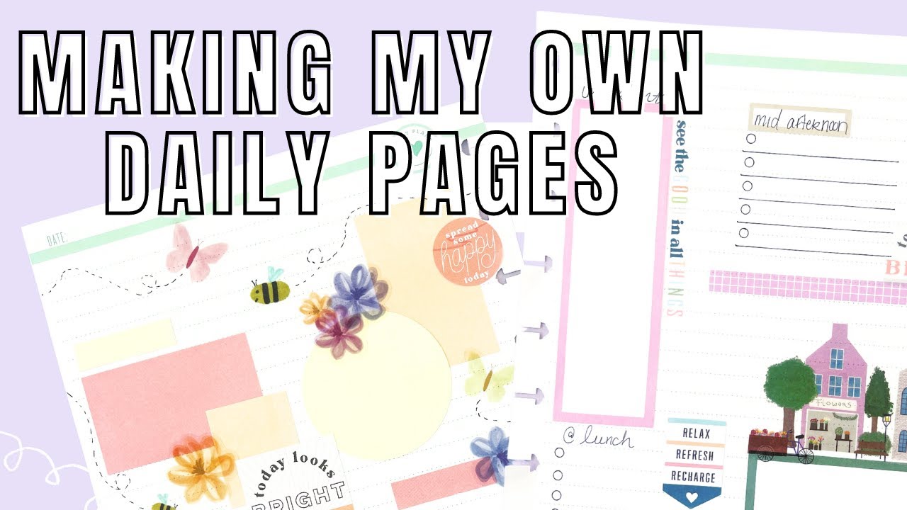 MAKING MY OWN DAILY PAGES FOR THE WEEK | Plan With Me | Planything Stickers