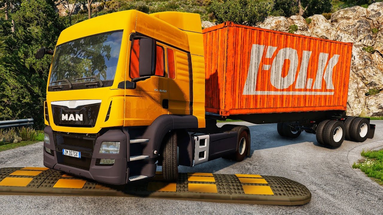 Trucks vs Speed Bumps | BeamNG.DRIVE