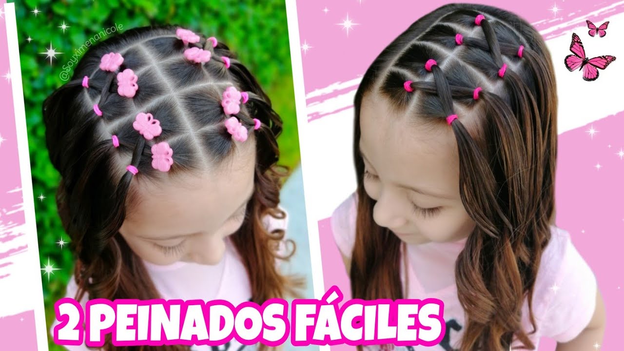2 PEINADOS FÁCILES PARA NIÑAS 🦋✨easy hairstyles for girl