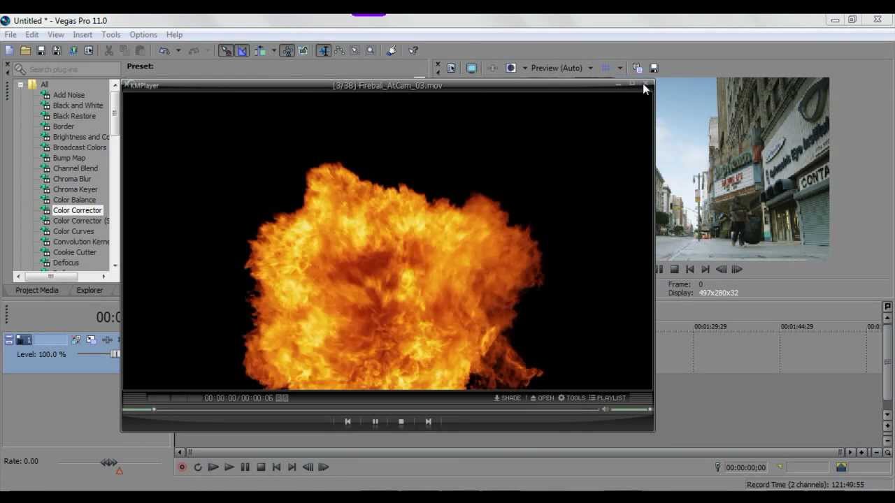 طريقة عمل انفجار أحترافي بالسوني فيغاس Sony Vegas