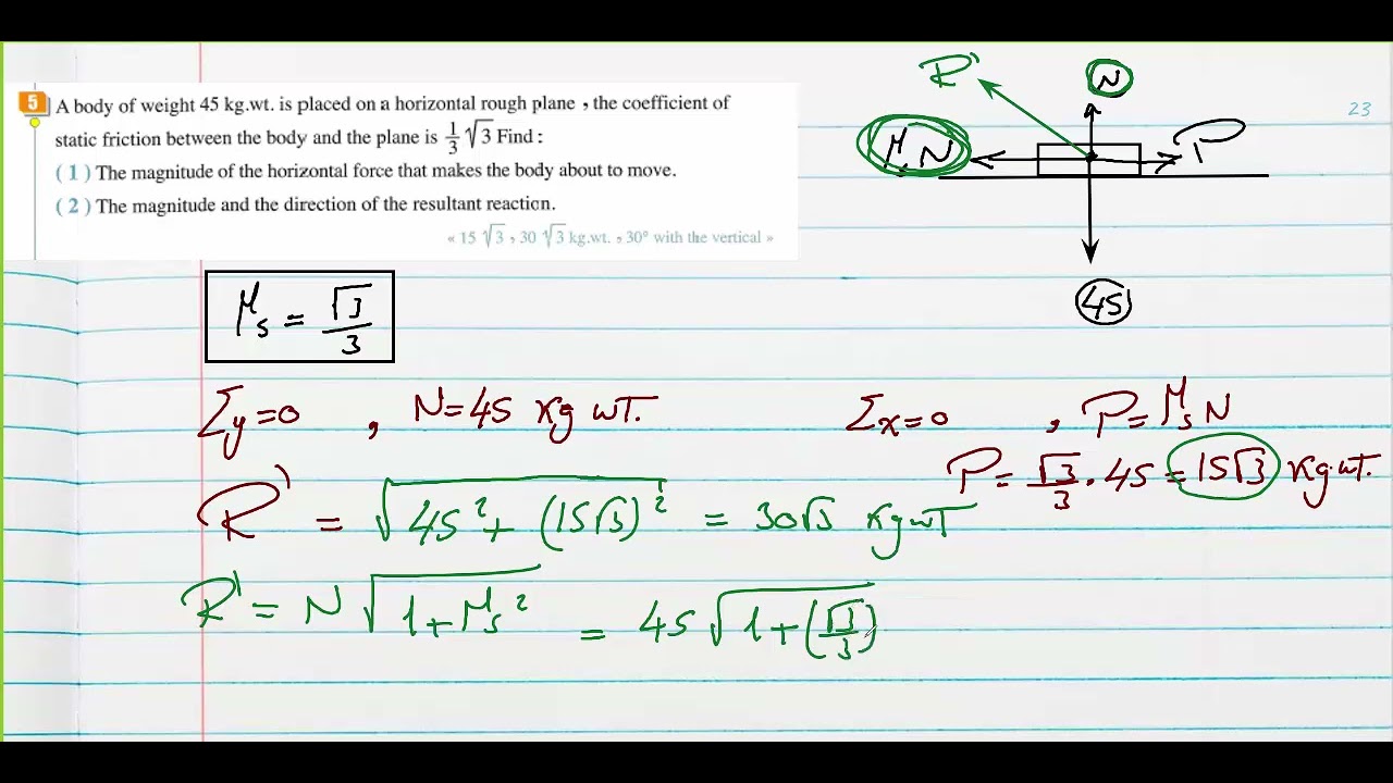 Sec 2 Friction on horizontal plane Part 2