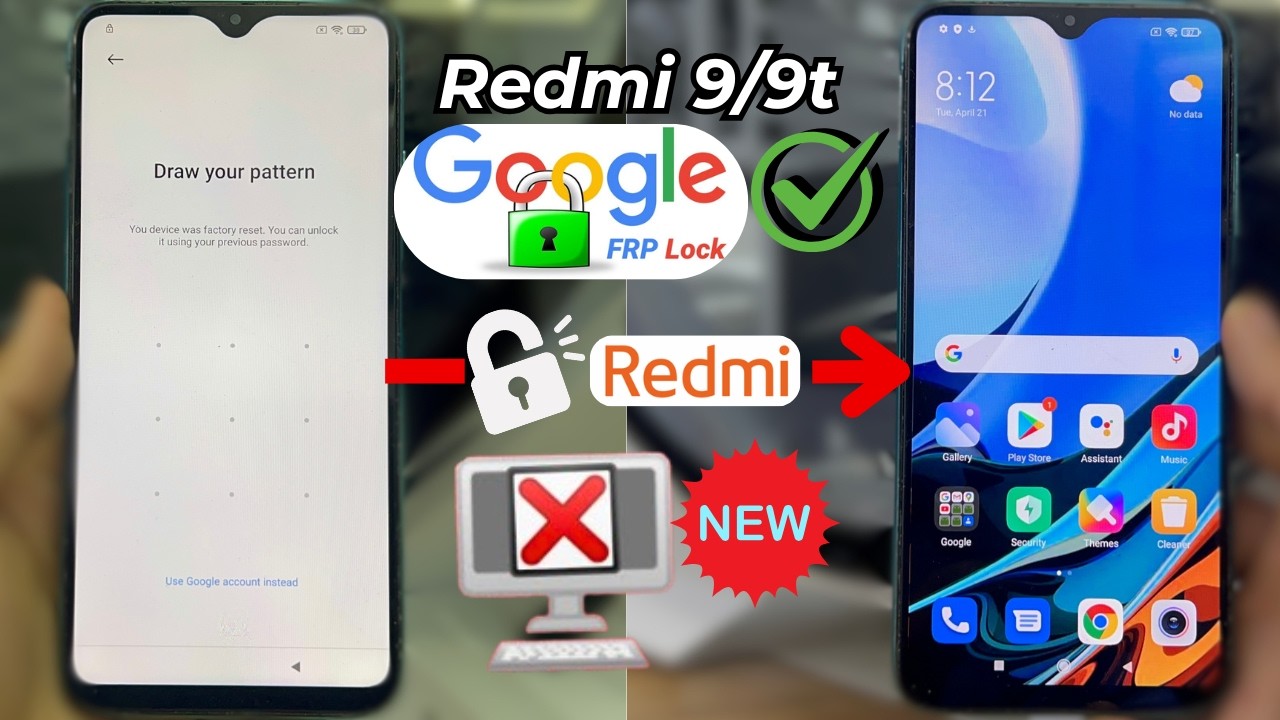 Удаление FRP на Xiaomi Redmi 9T в 2026 году || Разблокировка FRP на Redmi 9T с Android 12 (без ПК)