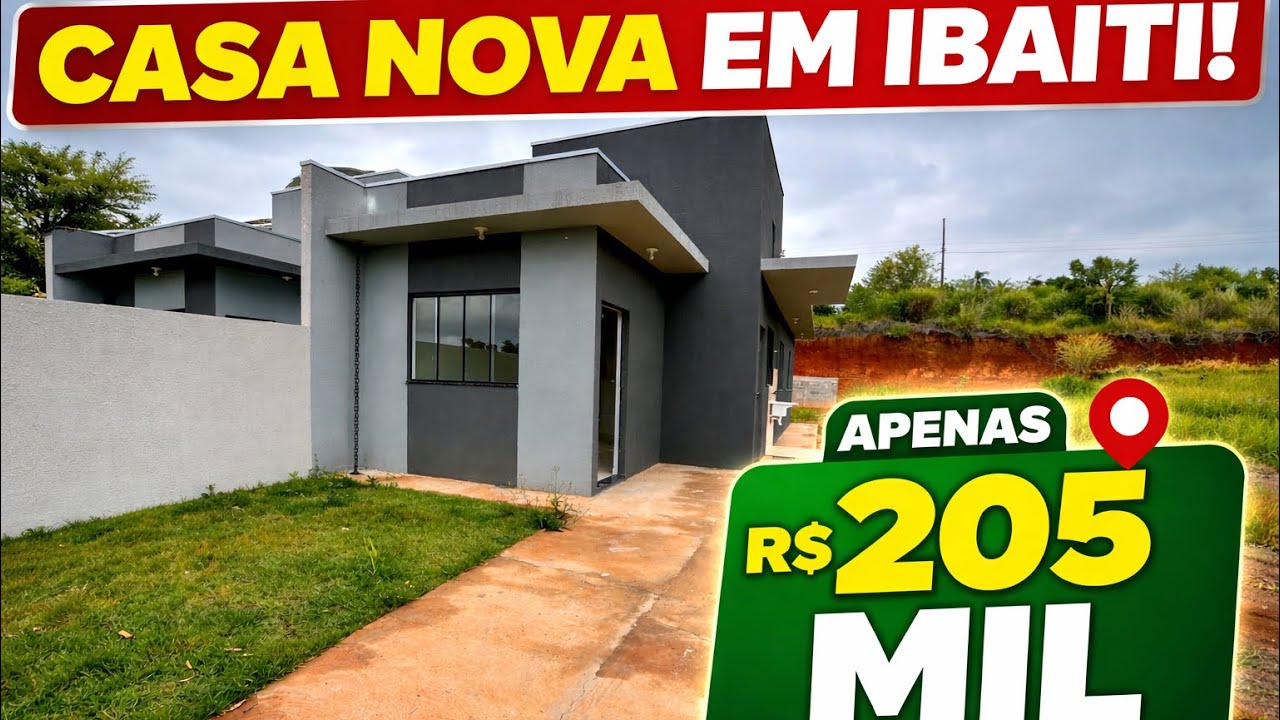 *Foi vendida*CASA NOVA PARA FINANCIAR EM IBAITI R$205MIL