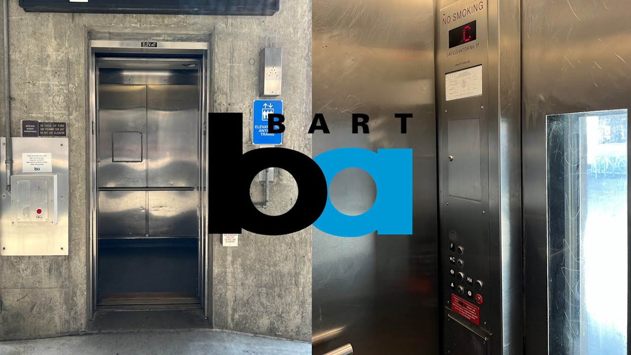 PAINFULLY SLOW Montgomery Hydraulic Elevators - Walnut Creek BART Station - Walnut Creek, CA