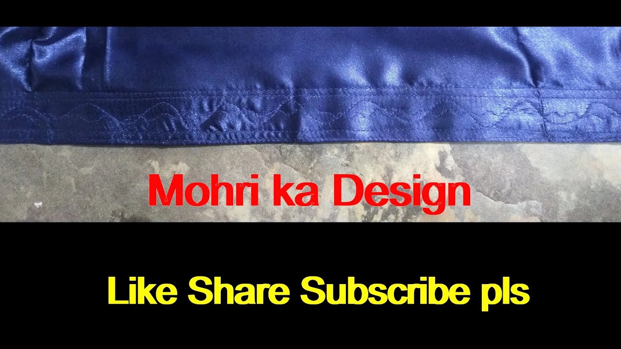 Salwar ki Mohri ka Design || Poncha design || Easy mohri design || slvr muhri