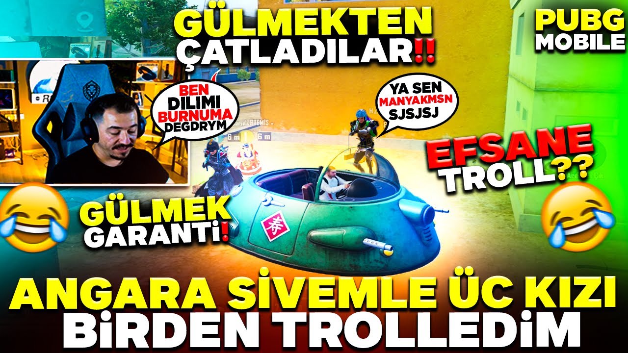 ANGARA ŞİVEMLE ÜÇ KIZI BİRDEN TROLLEDİM 😂 GÜLMEKTEN ÇATLADILAR - PUBG MOBİLE RASTGELE TAKIM TROLL