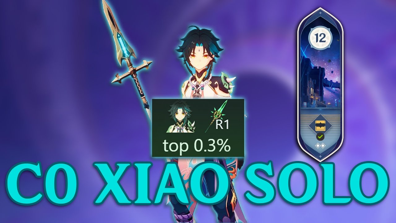 TOP 0.3% C0 F2P Fav Xiao 𝙎𝙊𝙇𝙊𝙎 4.4 Abyss! (9☆)