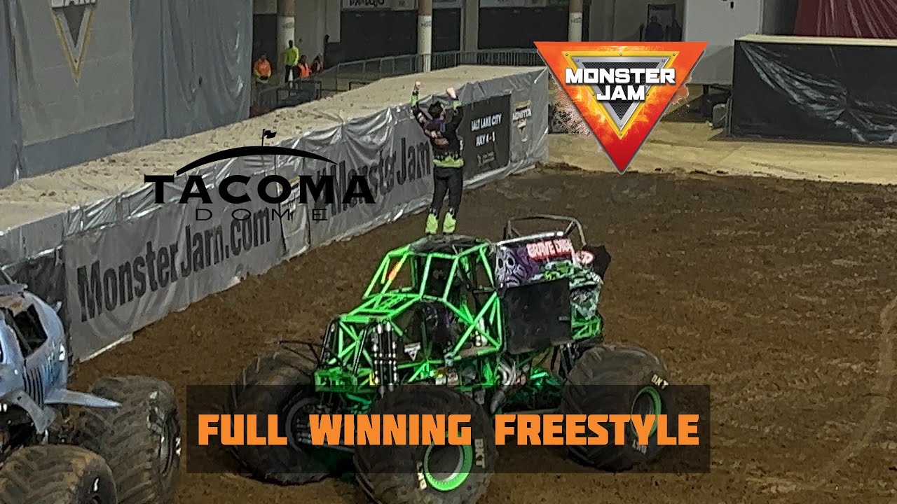 WINNING Grave Digger (Weston Anderson) Freestyle Show 5 - Monster Jam Tacoma, WA 2025