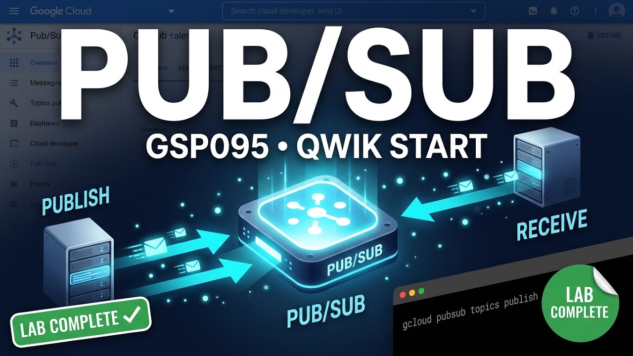 Google Cloud Pub/Sub: Qwik Start | Google Cloud Skills Boost Lab Walkthrough ( GSP095 )