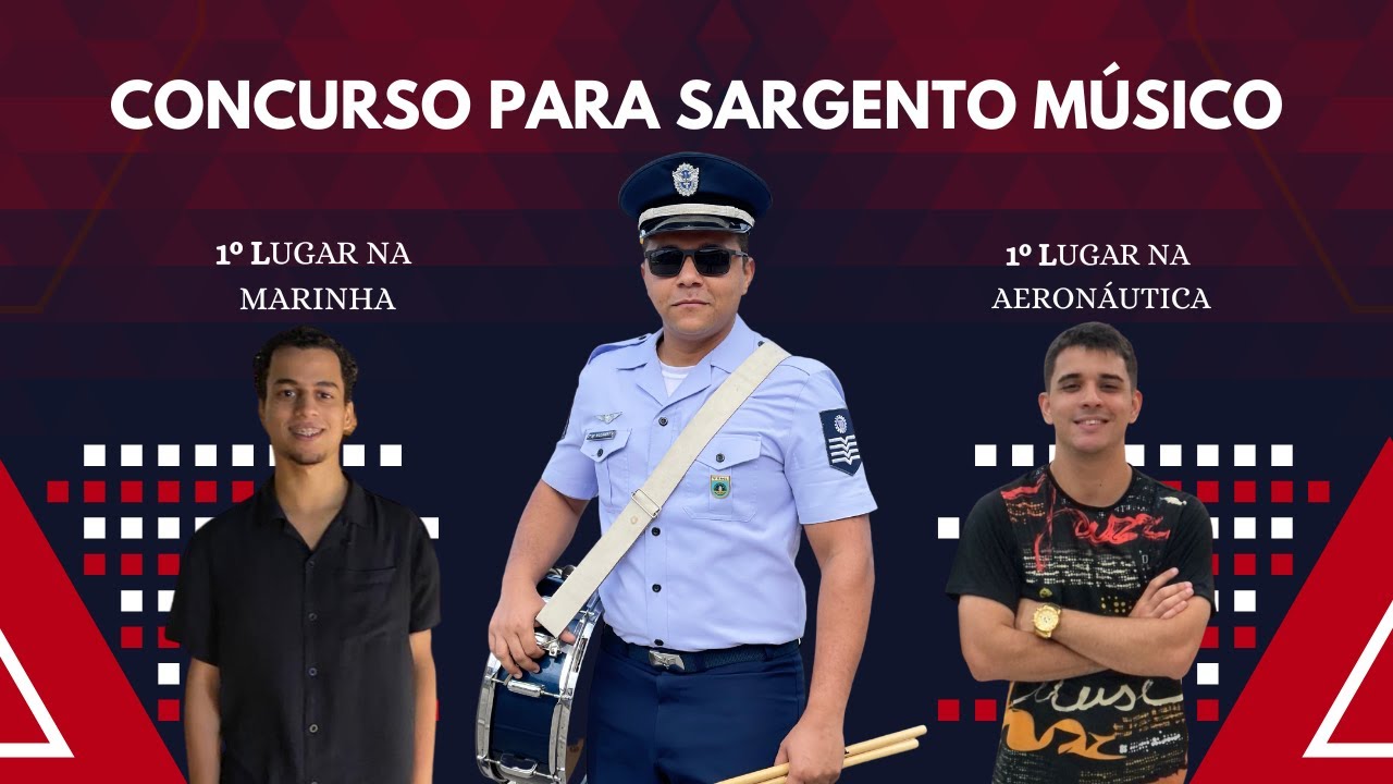 1&ordm; LUGAR NO CONCURSO DE SARGENTO BATERISTA | MARINHA E AERON&Aacute;UTICA