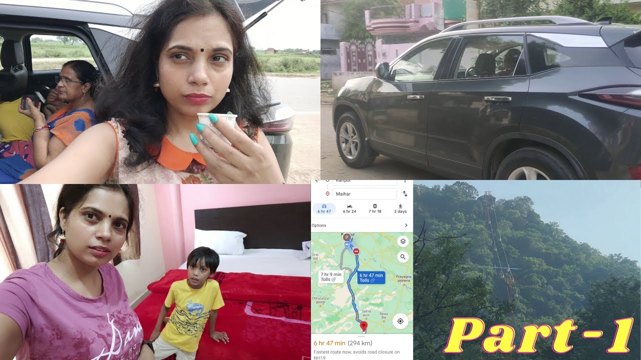 Kanpur to Maihar temple by Car | बहुत दिनों बाद हम गए घूमने | travel with my Tata harrier #maihar