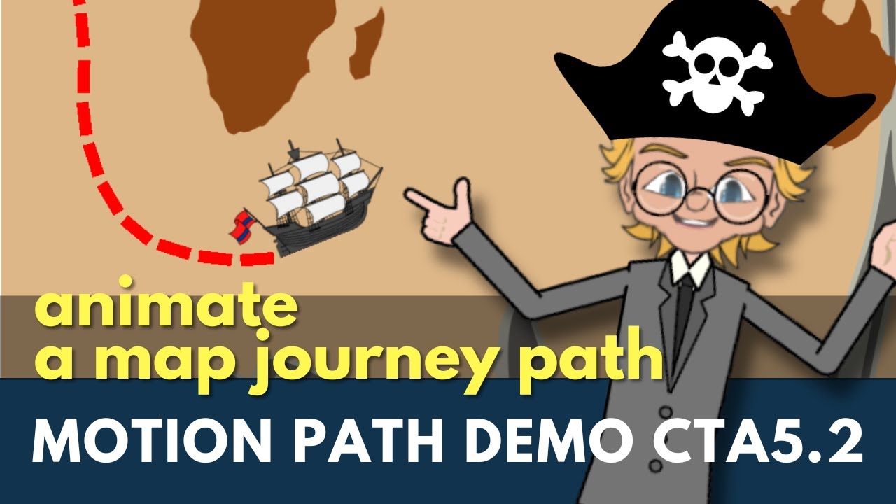 How to Animate a Map Journey Route Line - Motion Path Animation Cartoon Animator 5.2 #reallusion