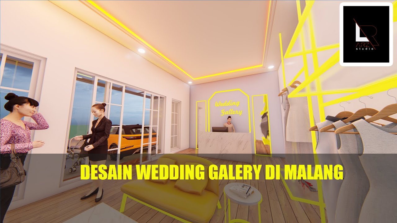 [ARZ STUDIO] Desain RUMAH DAN GALERY WEDDING modern BOXHOUSE 2 Lantai 7.5X24 meter.