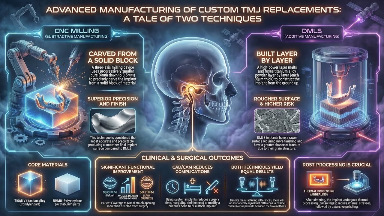 Two different techniques of manufacturing TMJ replacements